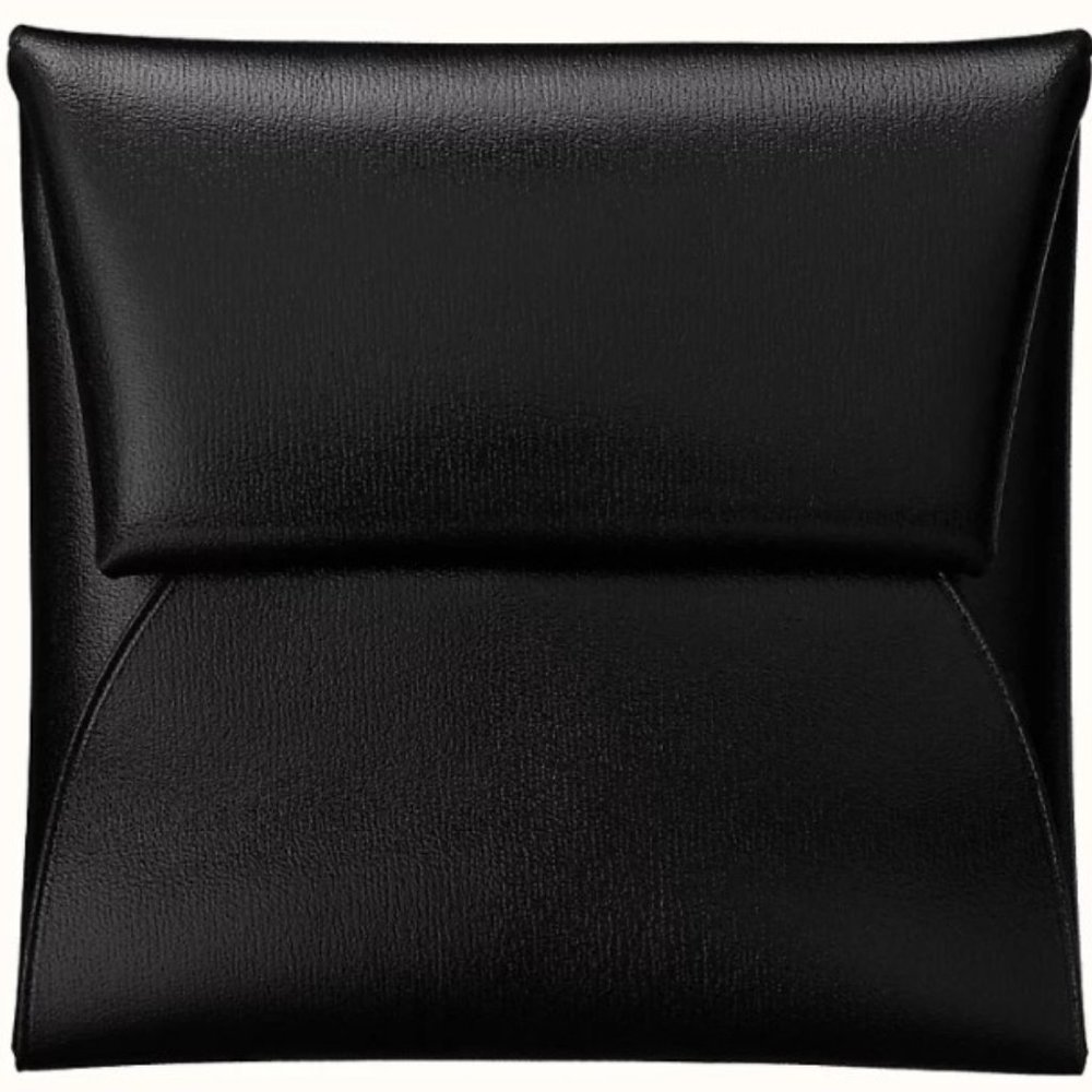 NWOT Hermes Black Box Leather Bastia Change Purse